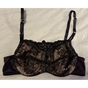 Avon Fashions Irene Bra Black Lace Underwire Bra Size 34B